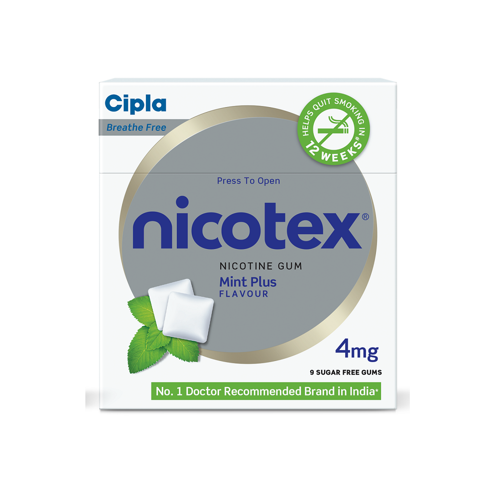 Nicotex gums, 4 mg, Mint - strip, 12gums
