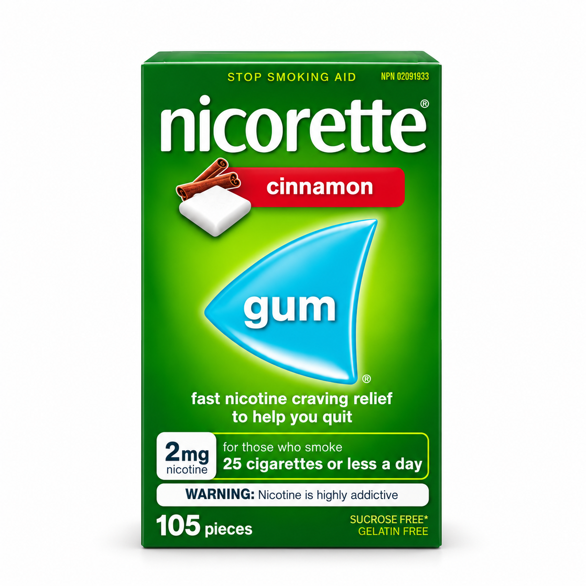 Nicorette Cinnamon 2mg - Strip 105