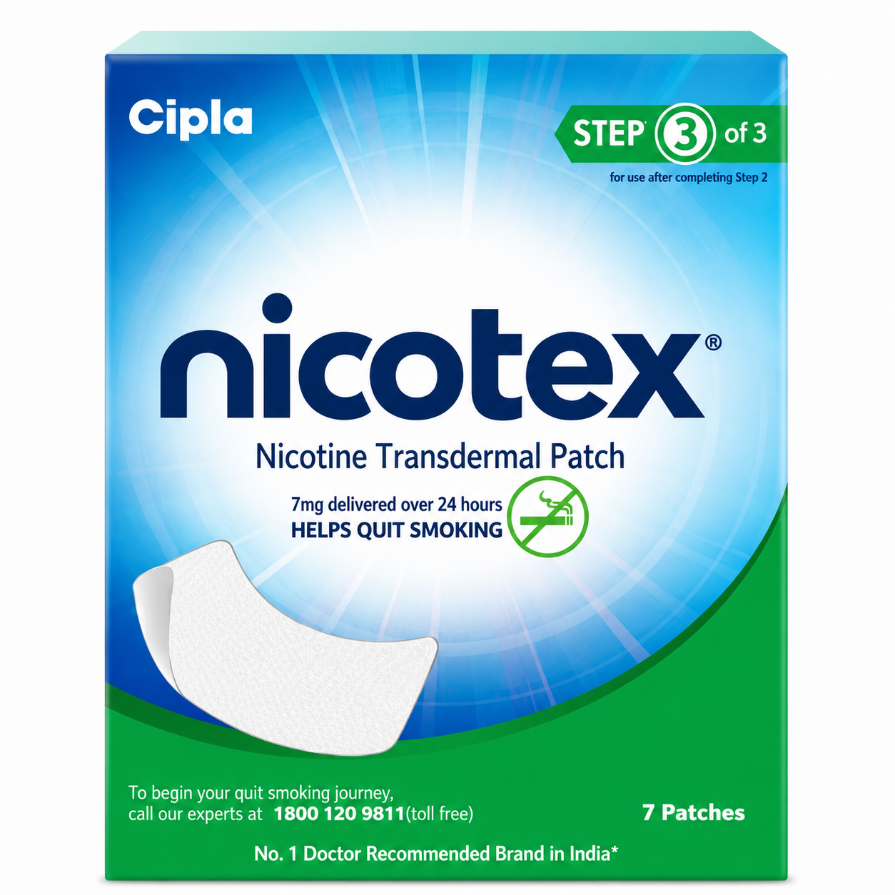 Nicotex patches, 7 mg, 7 patches