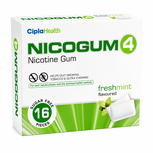 Nicogum 4 mg, Mint Plus - strip, 16 gums