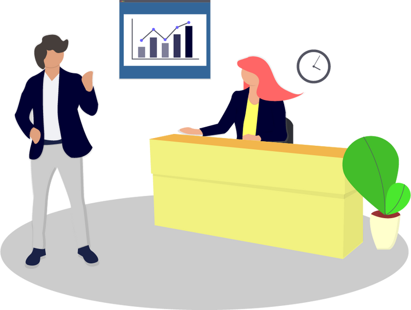 Person working at laptop