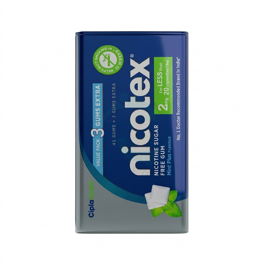 Nicotex gums, 2 mg, Mint - strip, 44 gums